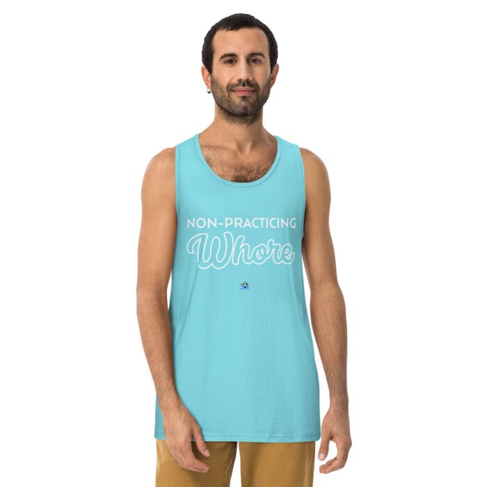 Men’s premium tank top - Non Practicing Whore - Image 21