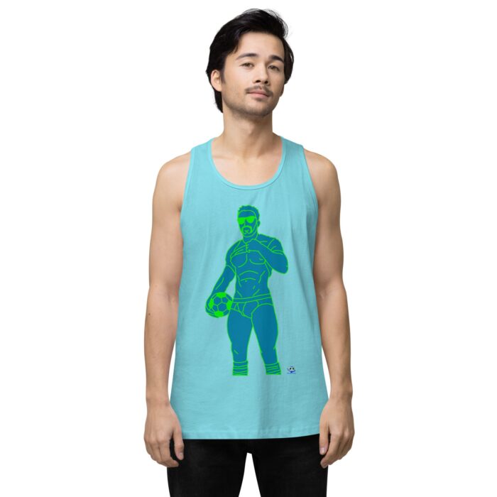 Men’s premium tank top - Pop Art Soccer Player - Image 51