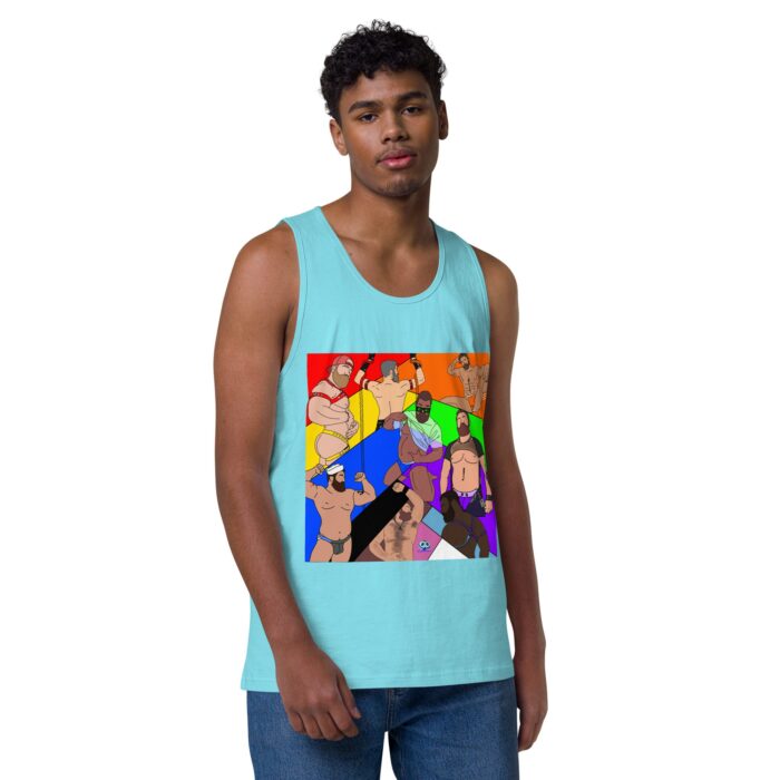 Men’s premium tank top - Pride Angles - Image 41