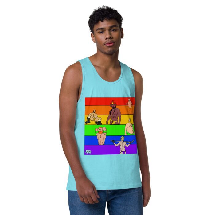 Men’s premium tank top - Pride Rows - Image 41