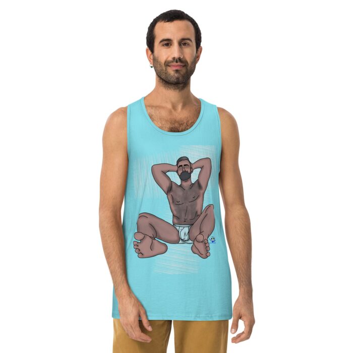 Men’s premium tank top - Salt and Pepper - Image 21