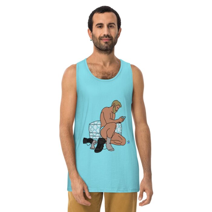Men’s premium tank top - Snake Skin Ottoman - Image 22