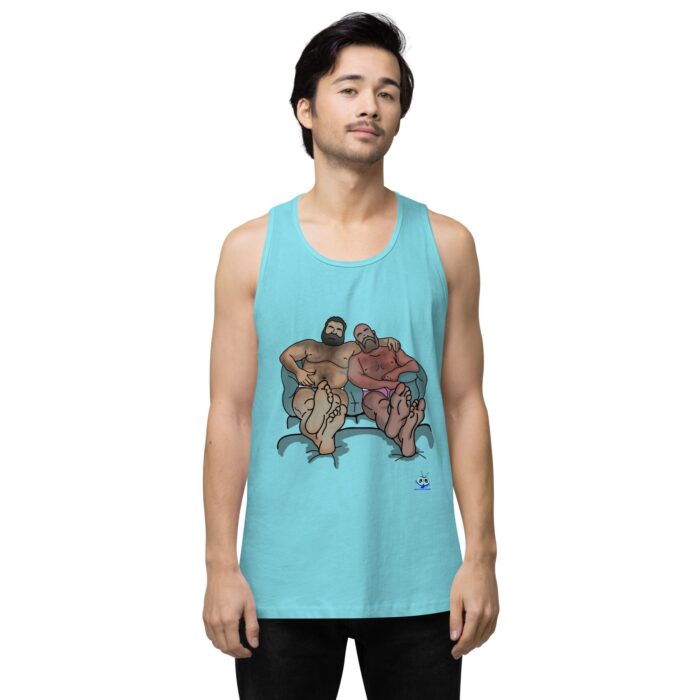 Men’s premium tank top - Staying In - Image 51