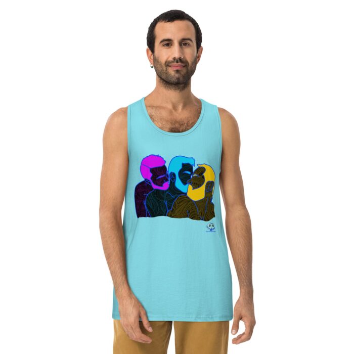 Men’s premium tank top - Throuple Pop Art - Image 21