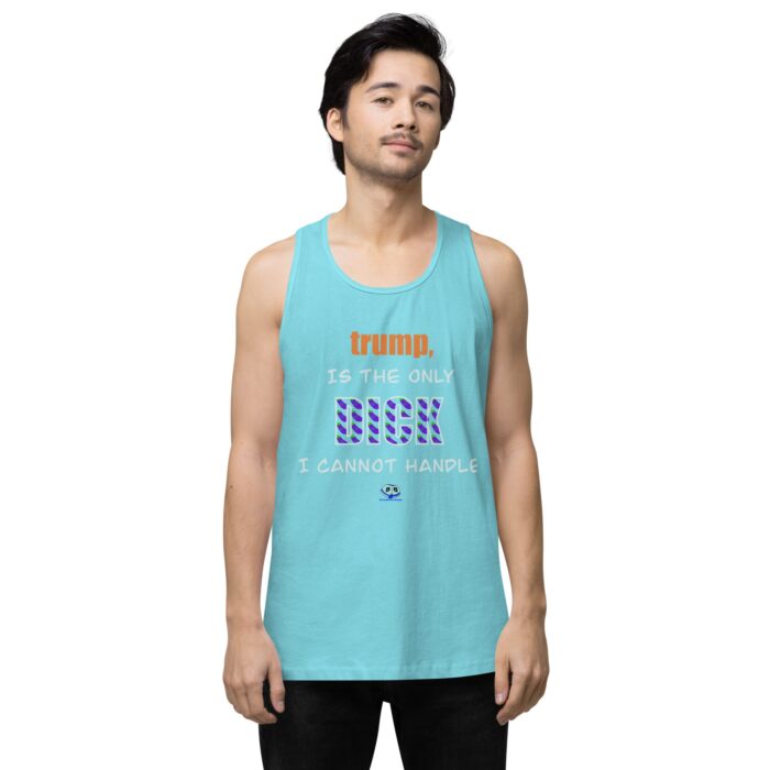 Men’s premium tank top - trump is a dick - Image 51