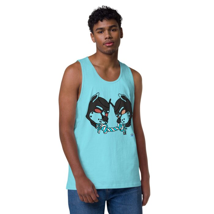 Men’s premium tank top - Tug of War - Image 42