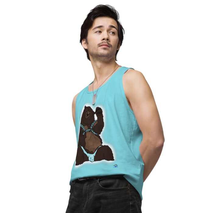 Men’s premium tank top - Disco Bear - Image 54