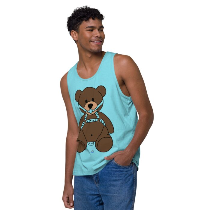 Men’s premium tank top - Gagged Teddy Bear (Butt Plug) - Image 43