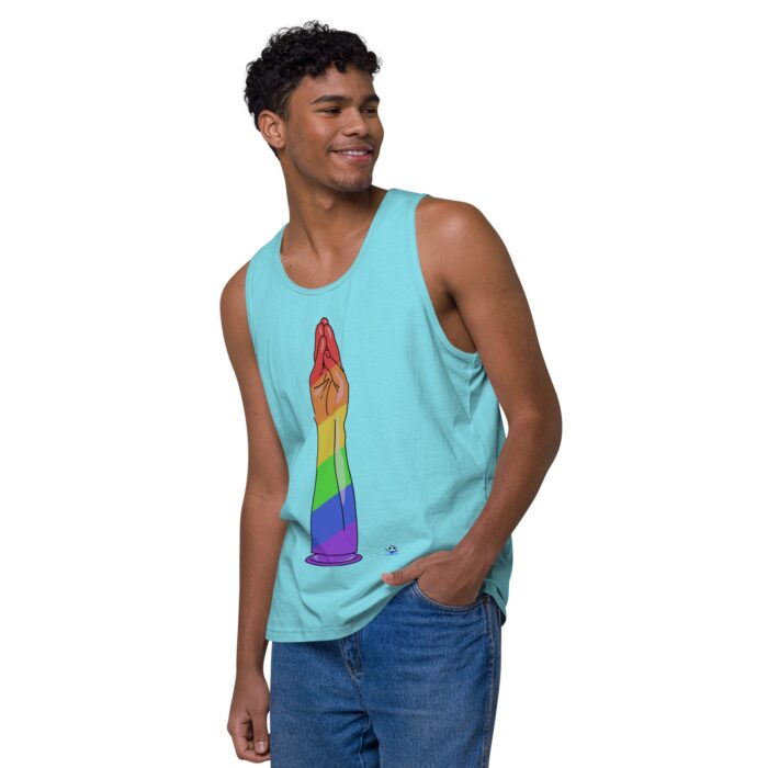 Men’s premium tank top - Handy Stripes - Image 44