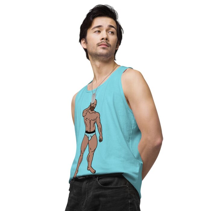 Men’s premium tank top - Leopard Bikini - Image 54