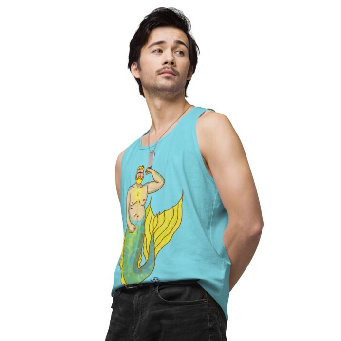 Men’s premium tank top - MerCub Yellow - Image 54