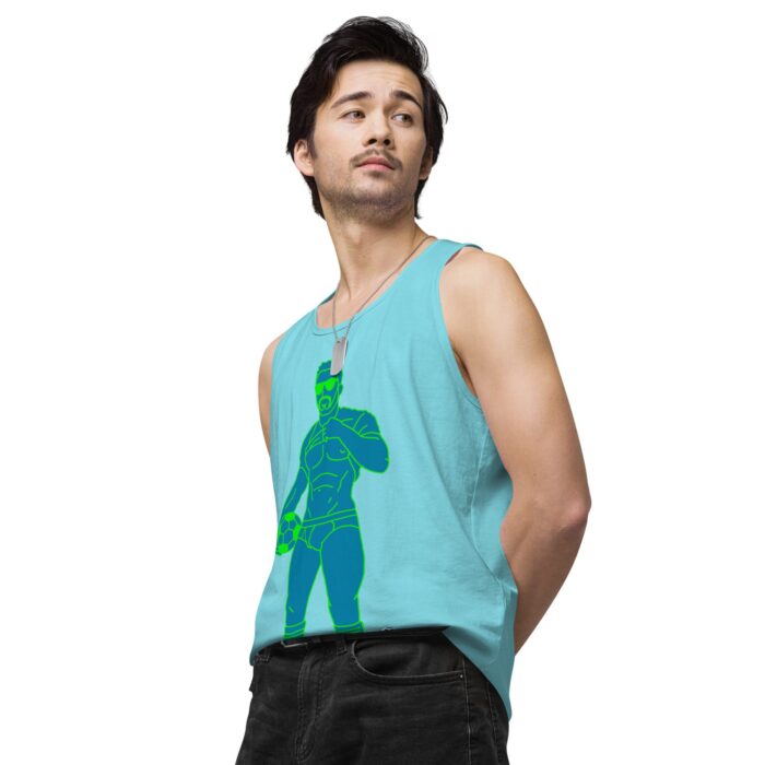 Men’s premium tank top - Pop Art Soccer Player - Image 54