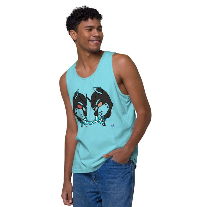 Men’s premium tank top - Tug of War - Image 44