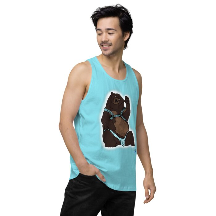 Men’s premium tank top - Disco Bear - Image 53