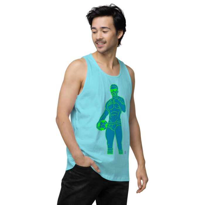 Men’s premium tank top - Pop Art Soccer Player - Image 53