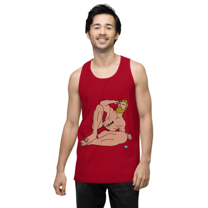 Men’s premium tank top - Blonde in Jock - Image 7