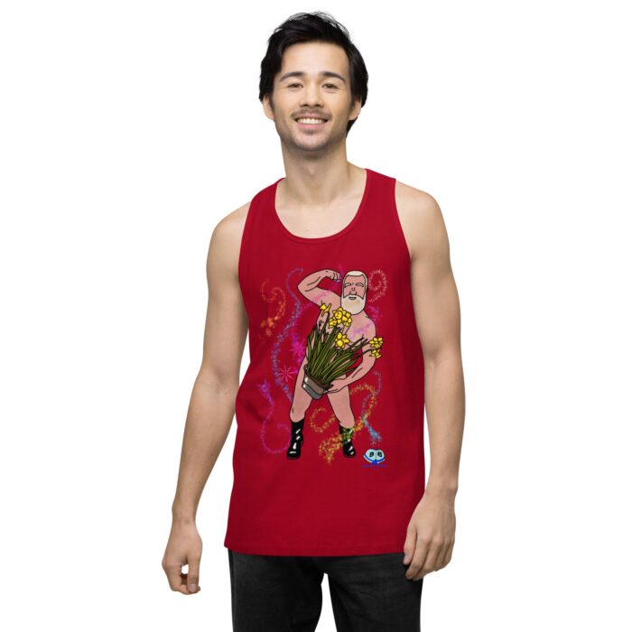 Men’s premium tank top - Flower Power - Image 13