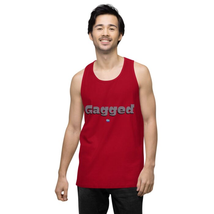 Men’s premium tank top - Gagged - Image 13