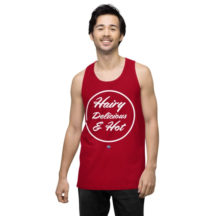 Men’s premium tank top - Hot Hairy Delicious - Image 7