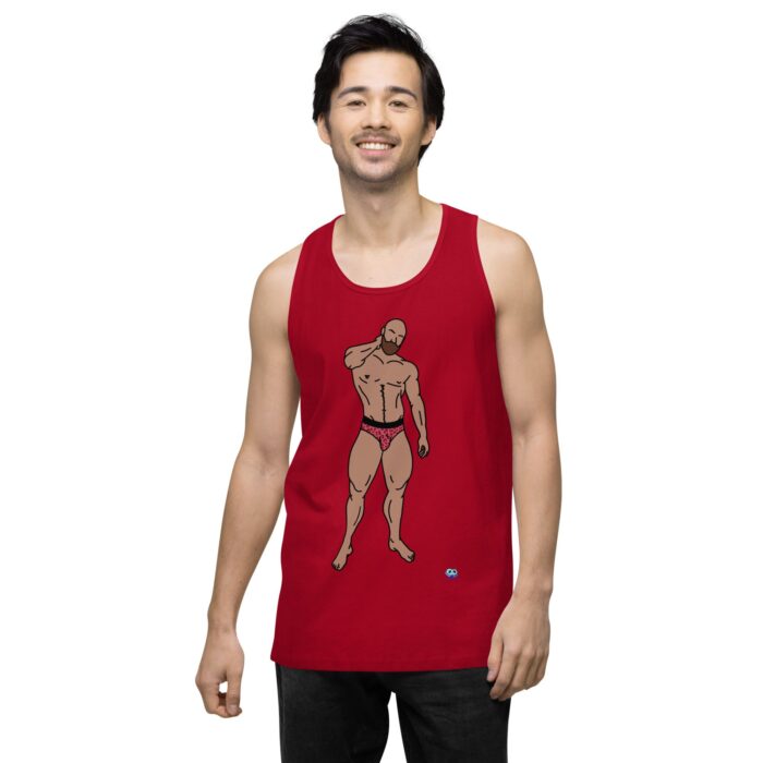 Men’s premium tank top - Leopard Bikini - Image 13