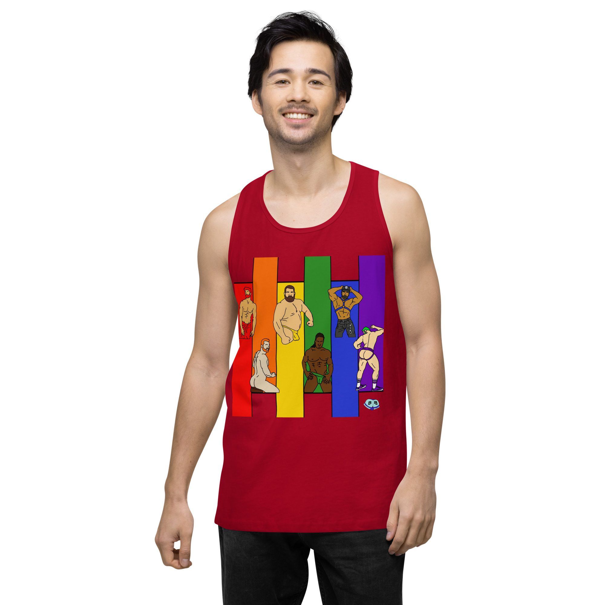 Men’s premium tank top - Pride Columns - Image 7