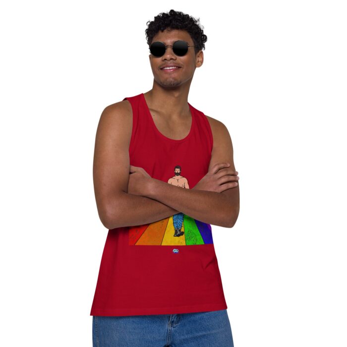 Men’s premium tank top - Rainbow Road - Image 11