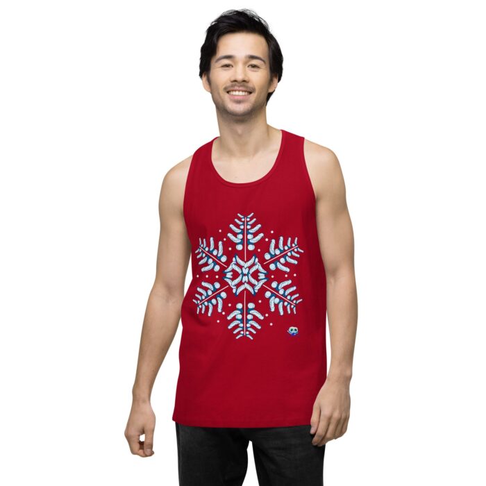 Men’s premium tank top - Snowflake - Image 6