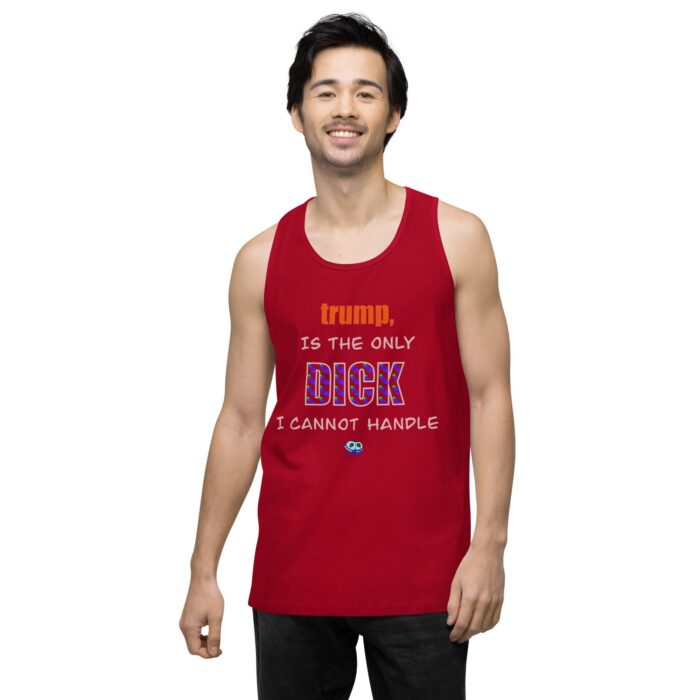 Men’s premium tank top - trump is a dick - Image 12
