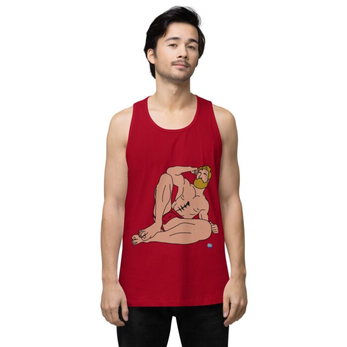 Men’s premium tank top - Blonde in Jock - Image 6