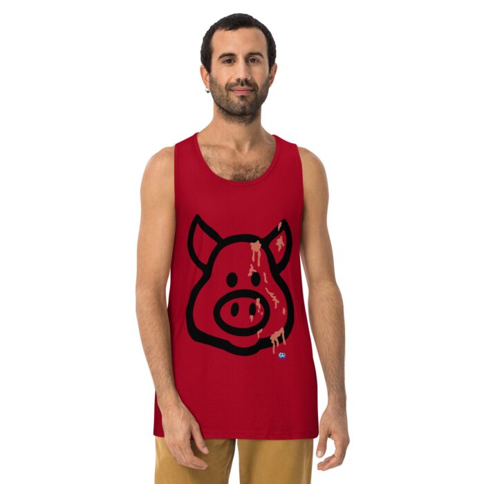 Men’s premium tank top - Cum Pig - Image 4