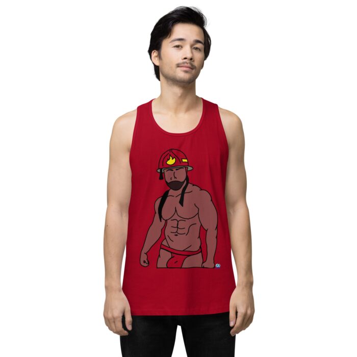 Men’s premium tank top - Fireman - Image 12