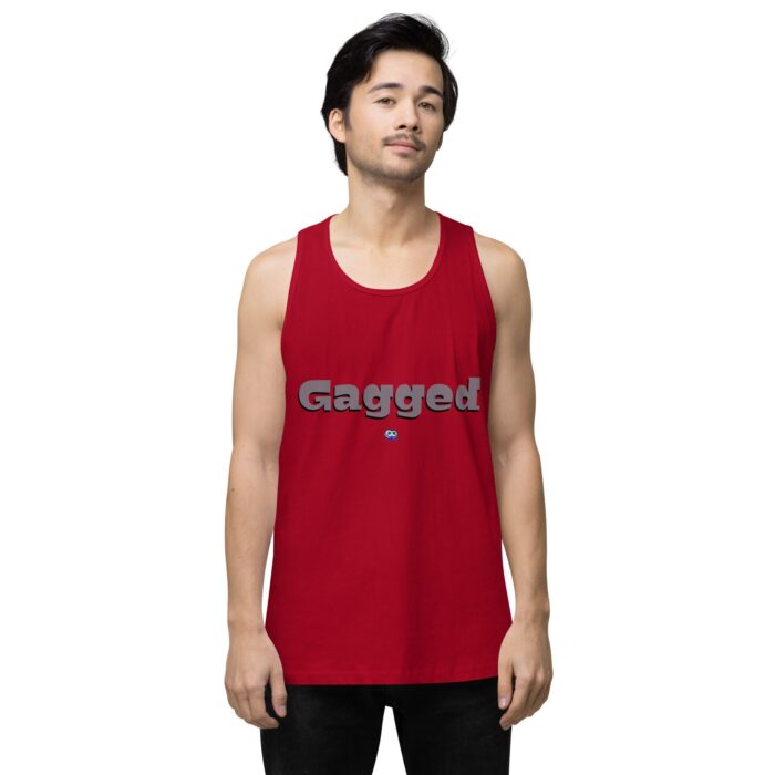 Men’s premium tank top - Gagged - Image 12