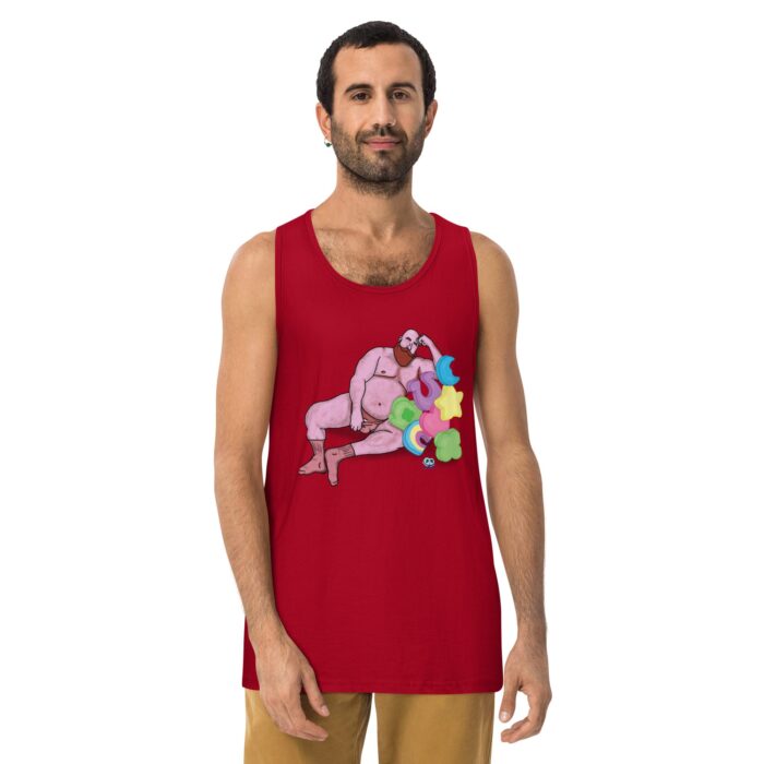 Men’s premium tank top - Get Lucky - Image 4