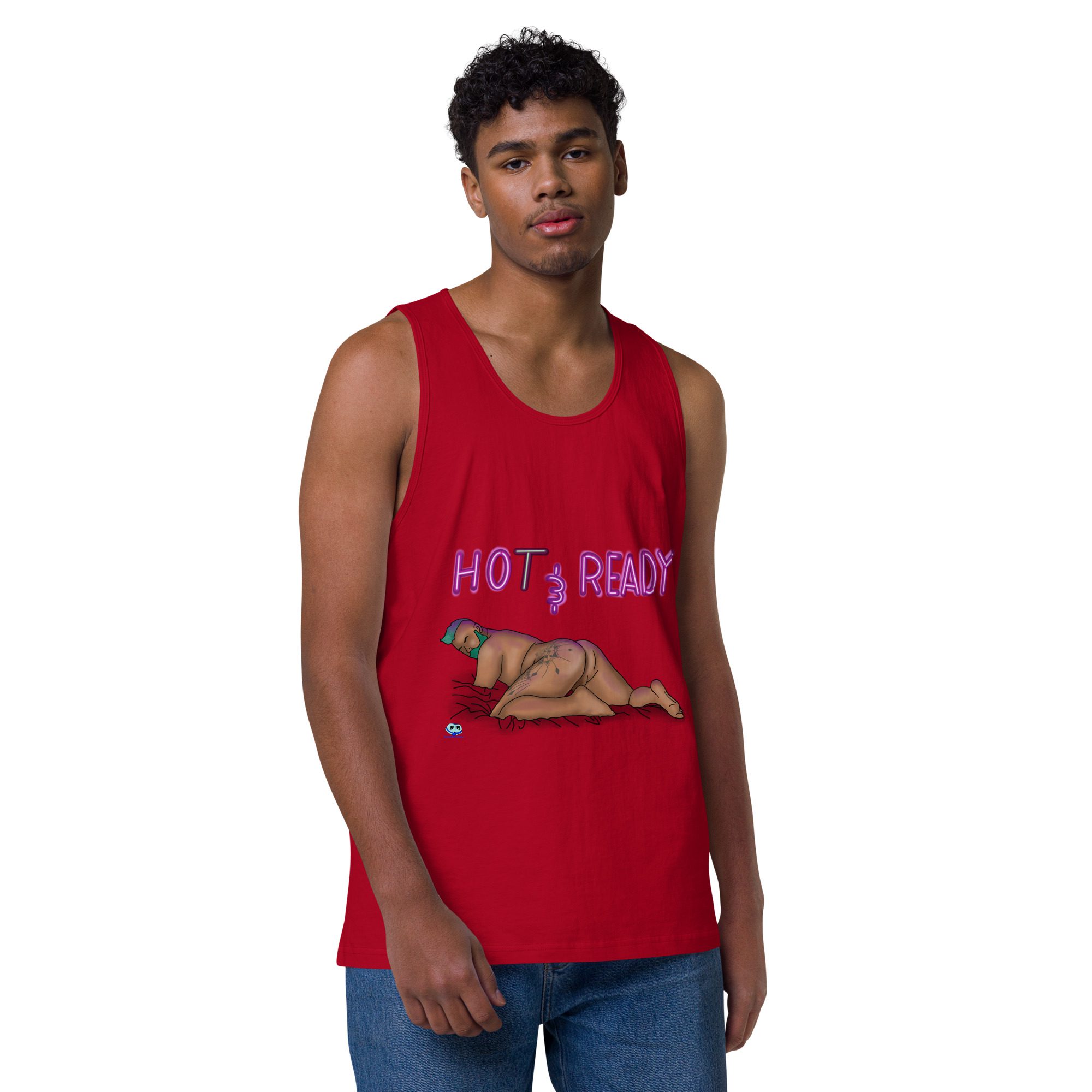 Men’s premium tank top - Hot and Ready - Image 5