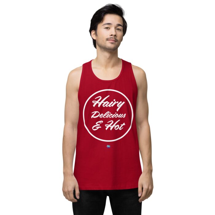 Men’s premium tank top - Hot Hairy Delicious - Image 6