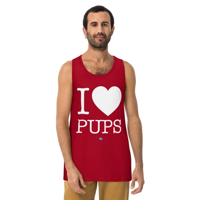 Men’s premium tank top - I Heart Pups - Image 6
