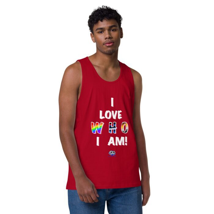 Men’s premium tank top - I Love Who I Am - Image 10
