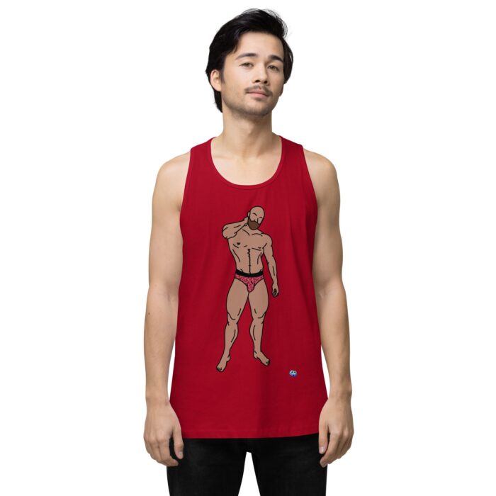 Men’s premium tank top - Leopard Bikini - Image 12