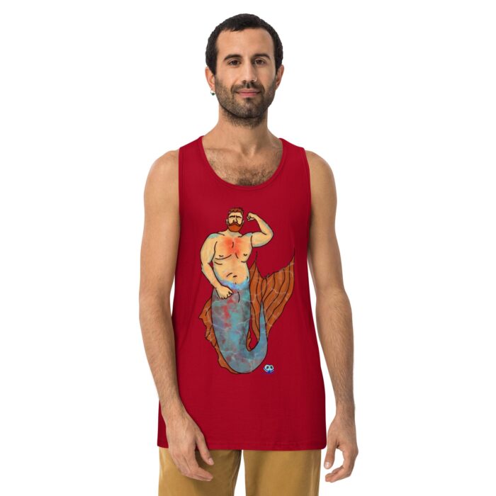 Men’s premium tank top - MerCub Orange - Image 4