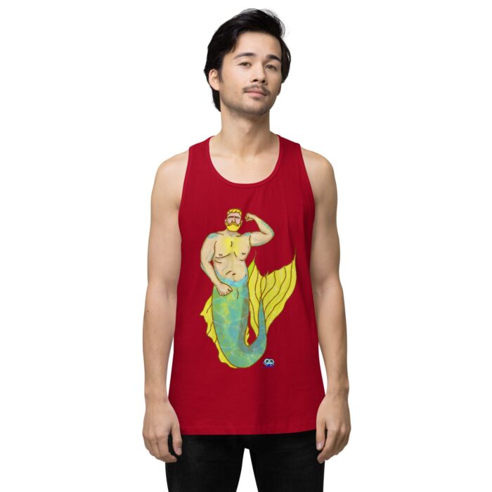 Men’s premium tank top - MerCub Yellow - Image 11