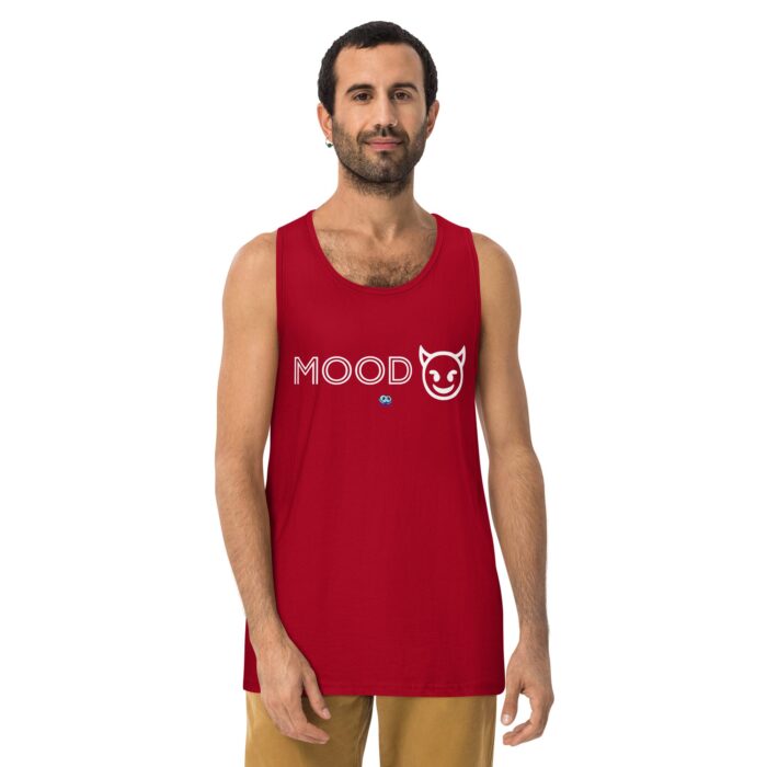 Men’s premium tank top - Mood Devil Emoji