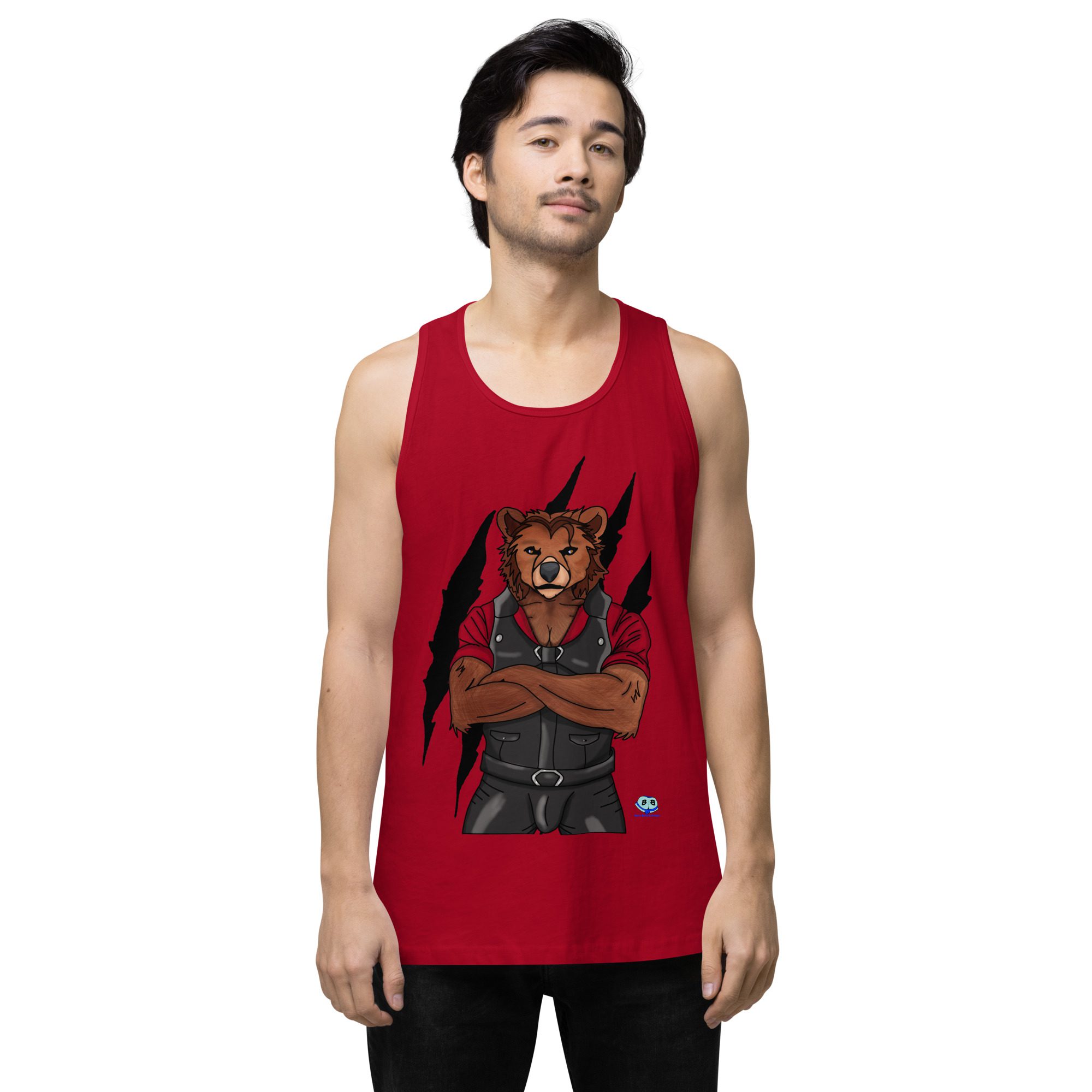 Men’s premium tank top - Mr. Bear - Image 6