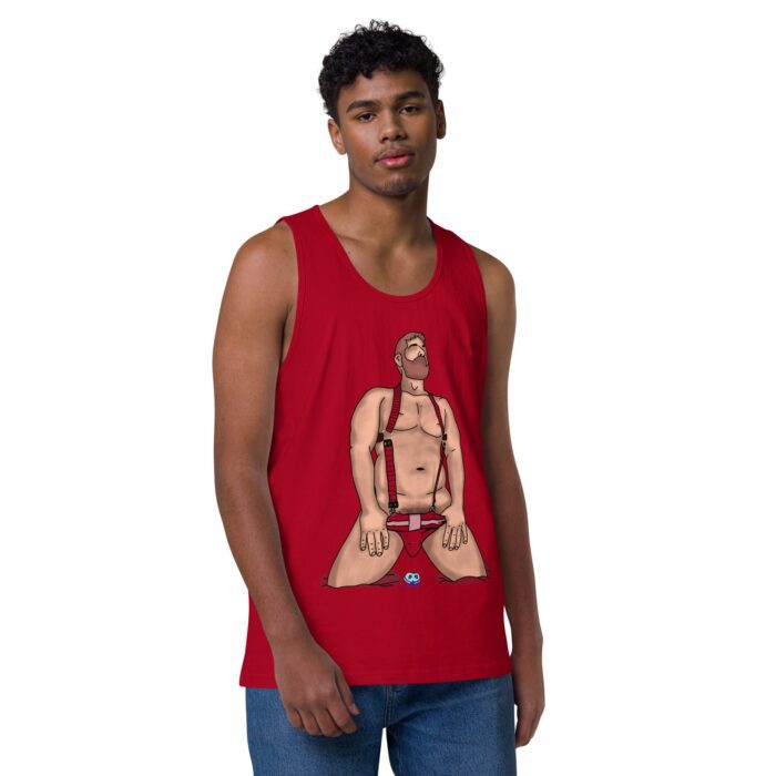 Men’s premium tank top - Neon Circuit - Image 10