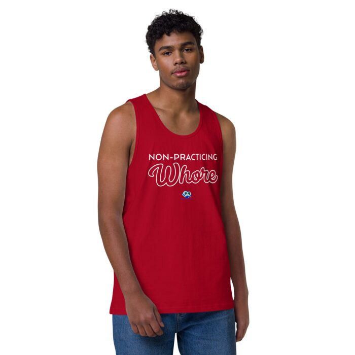 Men’s premium tank top - Non-Practicing Whore - Image 9