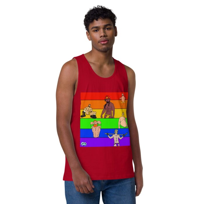 Men’s premium tank top - Pride Rows - Image 9