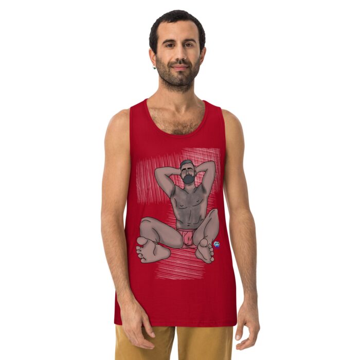 Men’s premium tank top - Salt and Pepper - Image 6