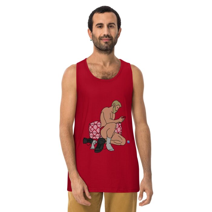 Men’s premium tank top - Snake Skin Ottoman - Image 6