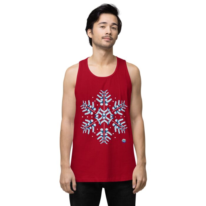 Men’s premium tank top - Snowflake - Image 5