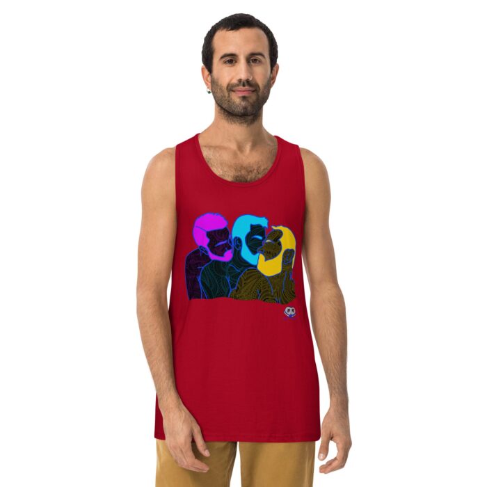 Men’s premium tank top - Throuple Pop Art - Image 6