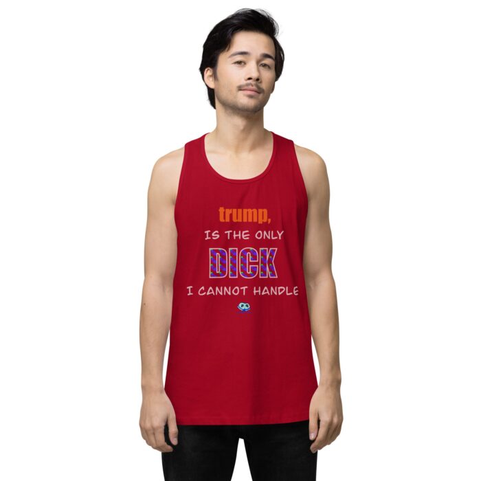 Men’s premium tank top - trump is a dick - Image 11